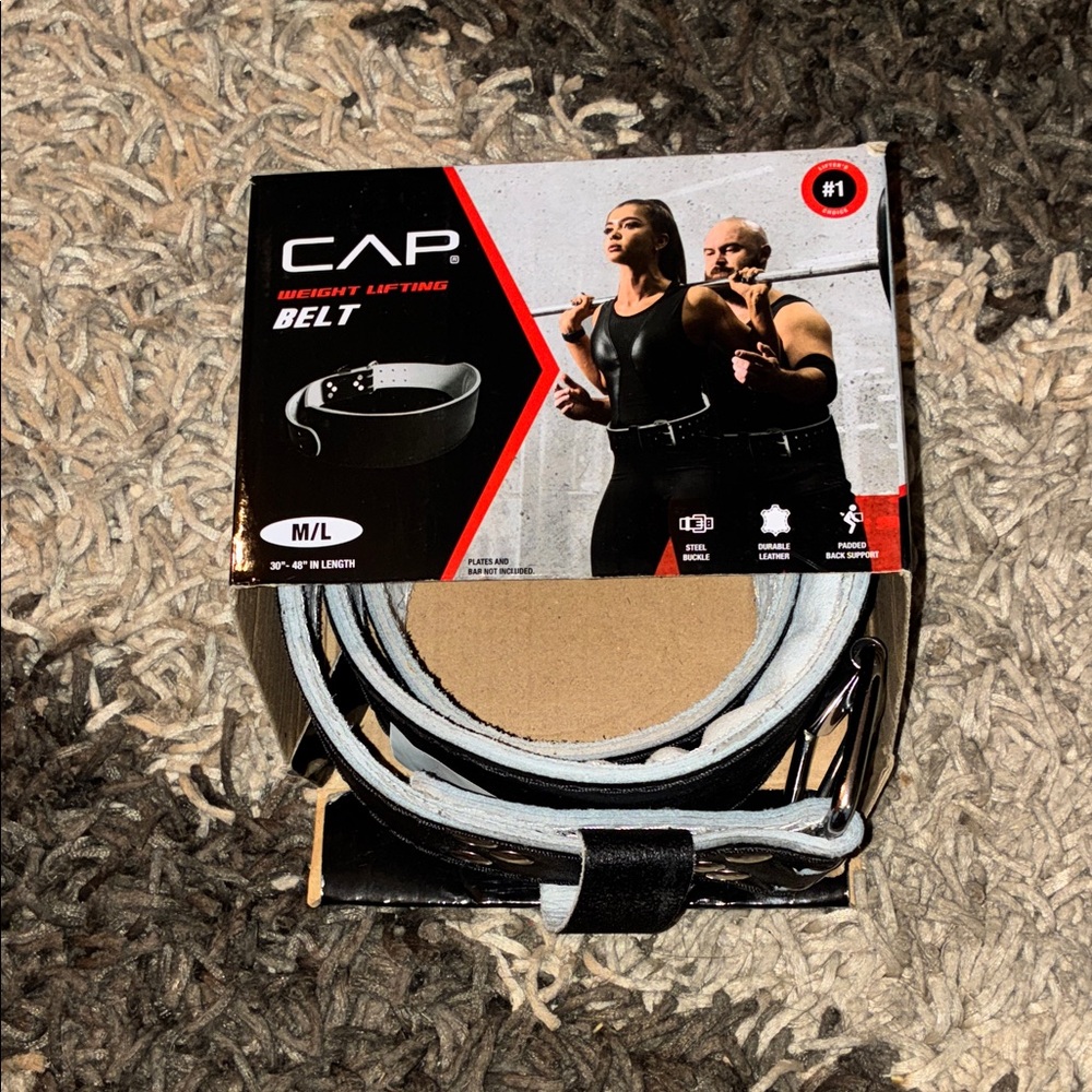 CAP weight lifting belt man or woman’s New M/L 30”-48” in length